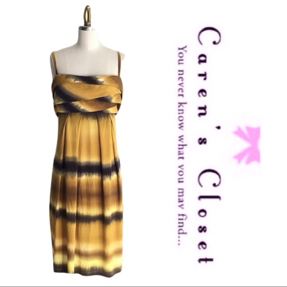 ABS Essentials Mustard Yellow Stretch Jersey Dress - Picture 2 of 6